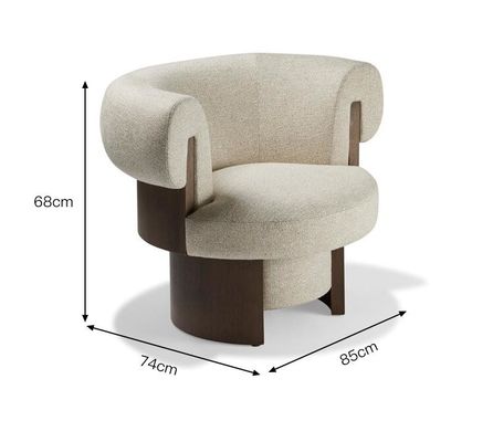 Apartment Solid Wood Sofa Living Room Creative Single Fabric Leisure Chair