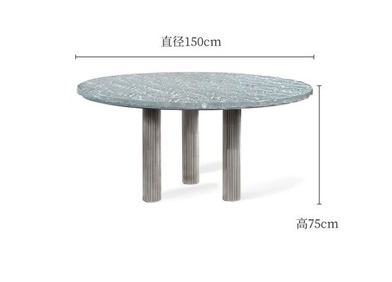 Good price Luxury Hotel Restaurant Furniture Water Wave Pattern Round Dining Table online