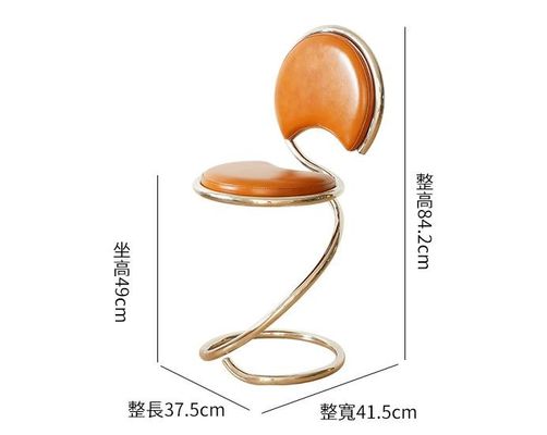 Buy Stainless Steel Frame Leather Dining Chair Nordic Minimalist Creative online manufacture