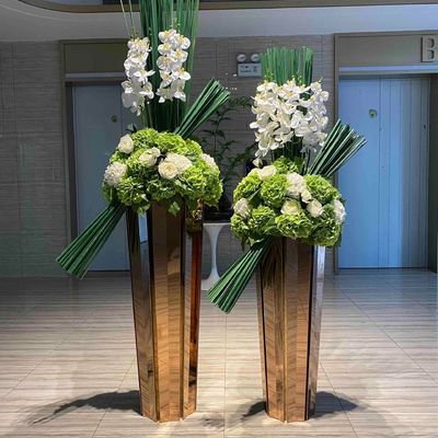 Buy Golden Stainless Steel Outer Frame Planter Plant Bottle For Hotel online manufacture