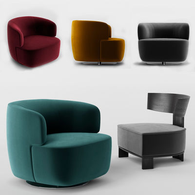Good price Molteni Elain And Clipper Velvet Armchair Hotel Interior Decor online