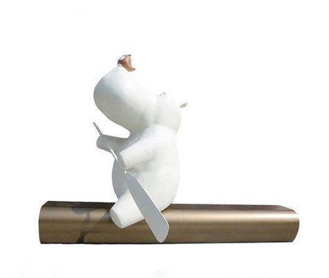 Good price Sky Street Fiberglass Leisure Bench With Sculpture Ornament Outdoor Commercial Street Park online