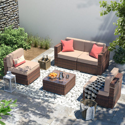 Good price High-grade Hotel Outdoor Sofa Rattan Wicker Rattan Chair Rattan Sofa Combination online