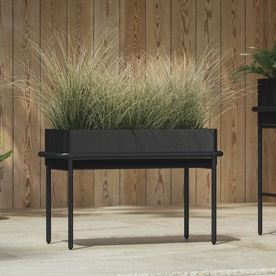 Good price 5 Star Hotel Luxury Outdoor Black Metal Flowerpot online