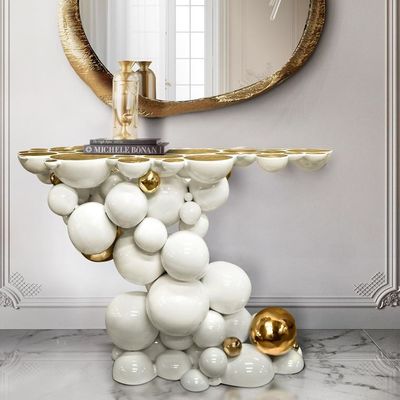 Buy Star Hotel Art Bubble Style Entryway Table With Sturdy Metal Base online manufacture